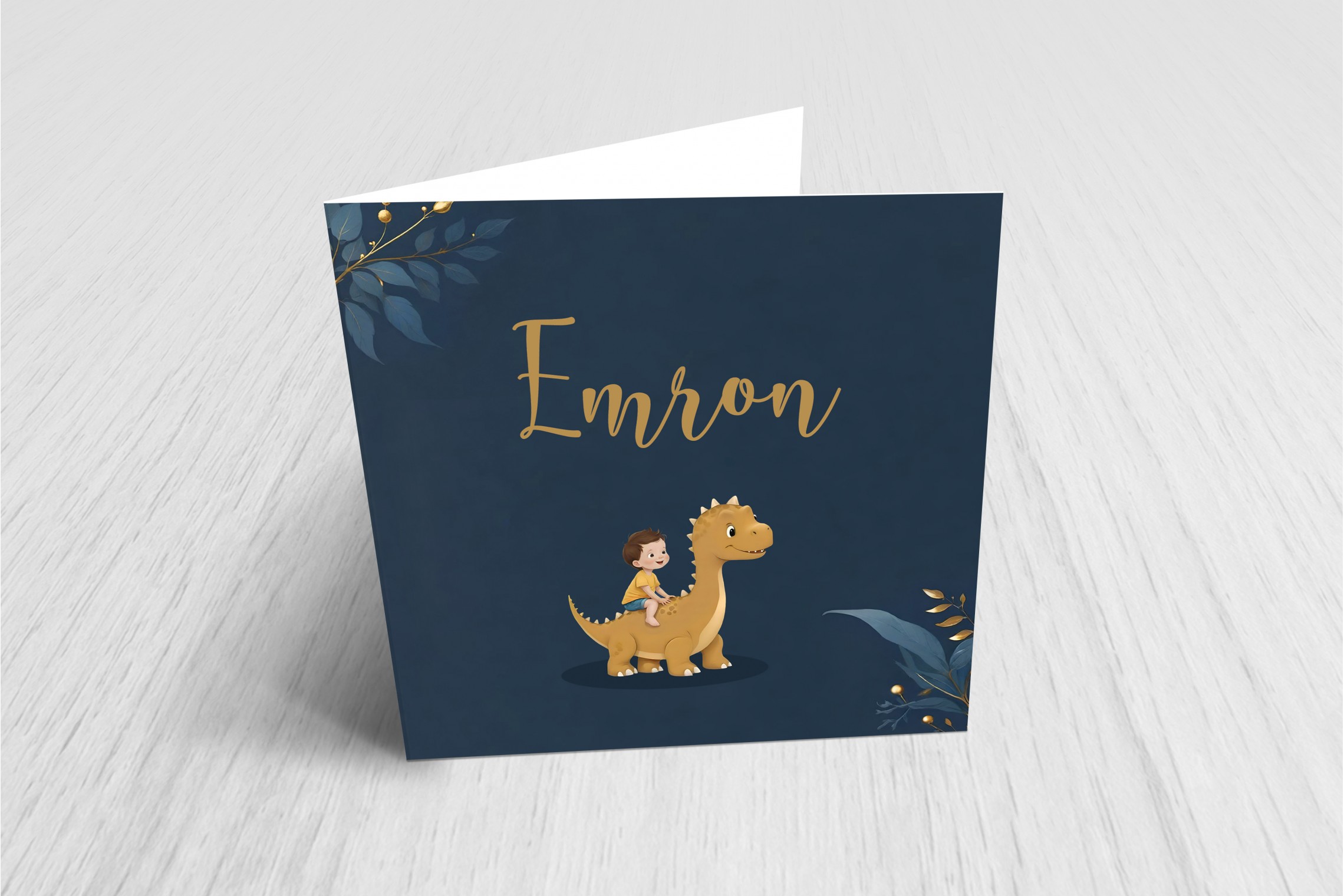 Dino met jongen